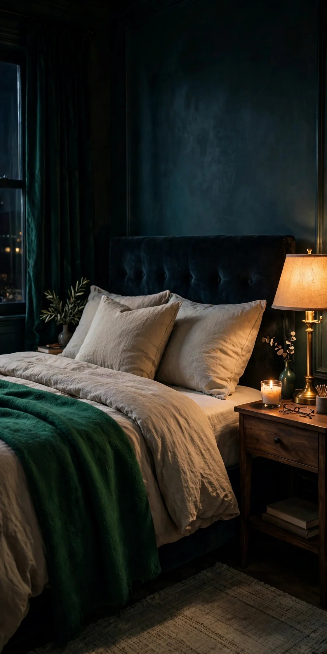 Emerald Christmas Decor in the Bedroom emerald christmas decor bedroom pillows duvet