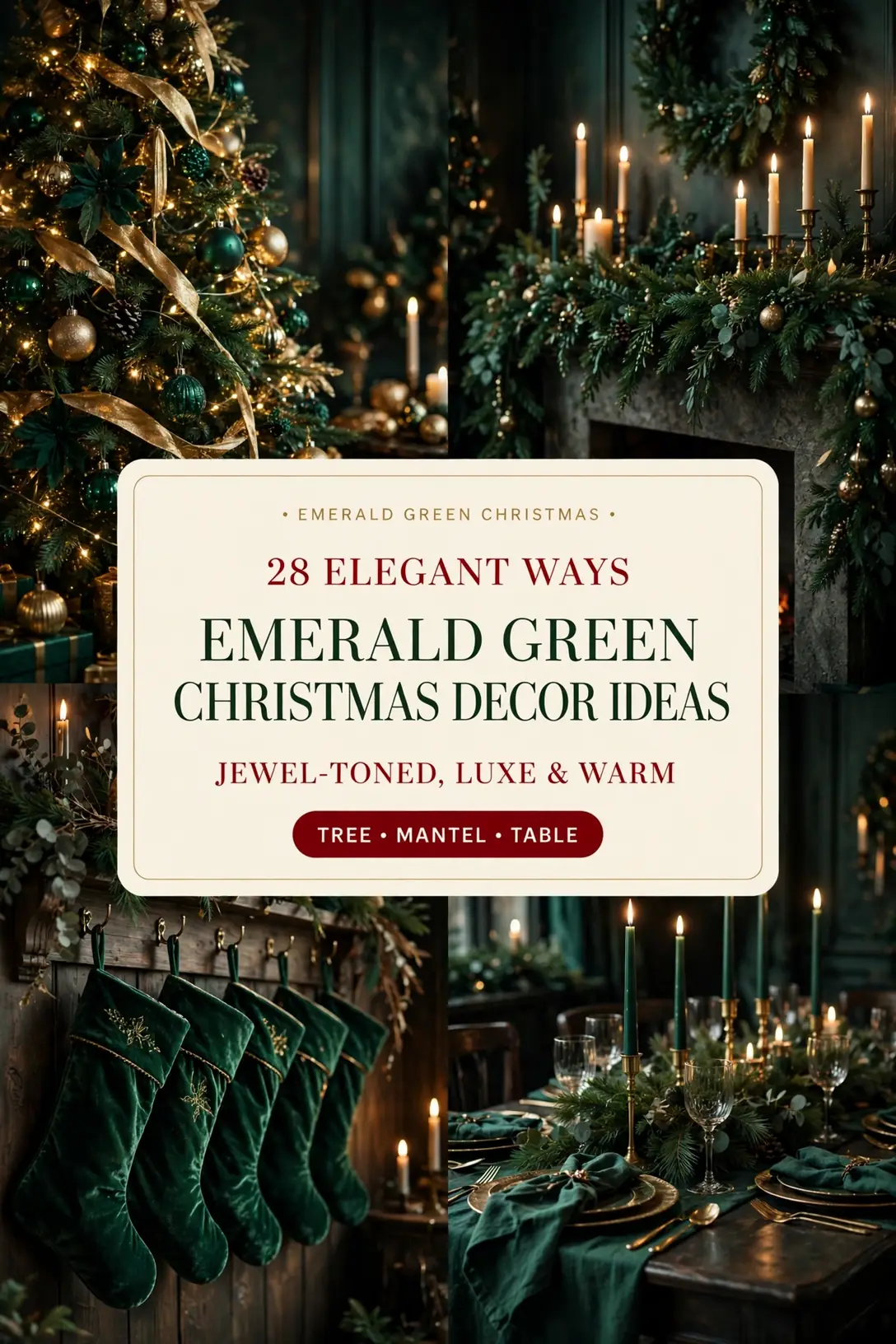 emerald green christmas decor ideas