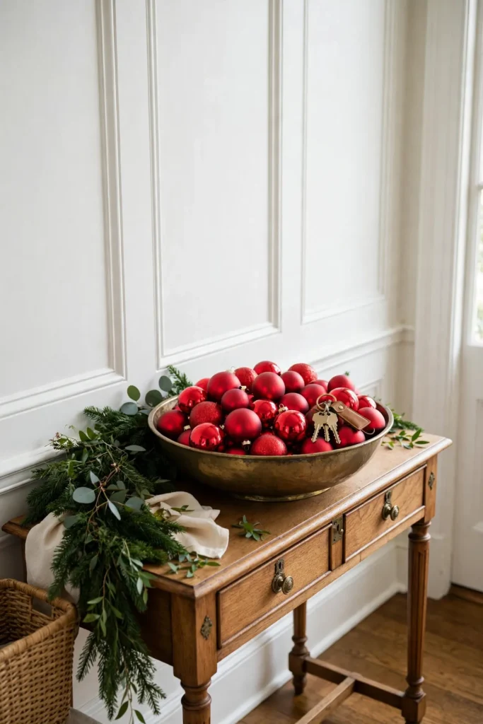 christmas ornament bowl key catchall entryway