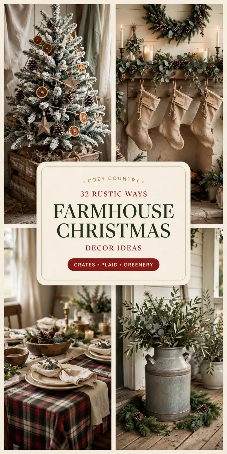 Farmhouse Christmas Decor Ideas: 32 Rustic Ways to Make Your Home Feel Warm and Gathered