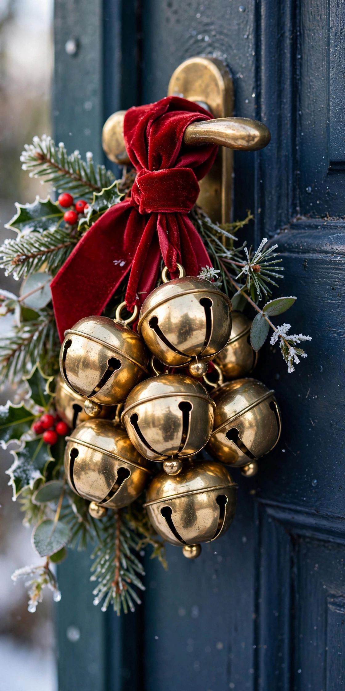 jingle bells hanging front door christmas