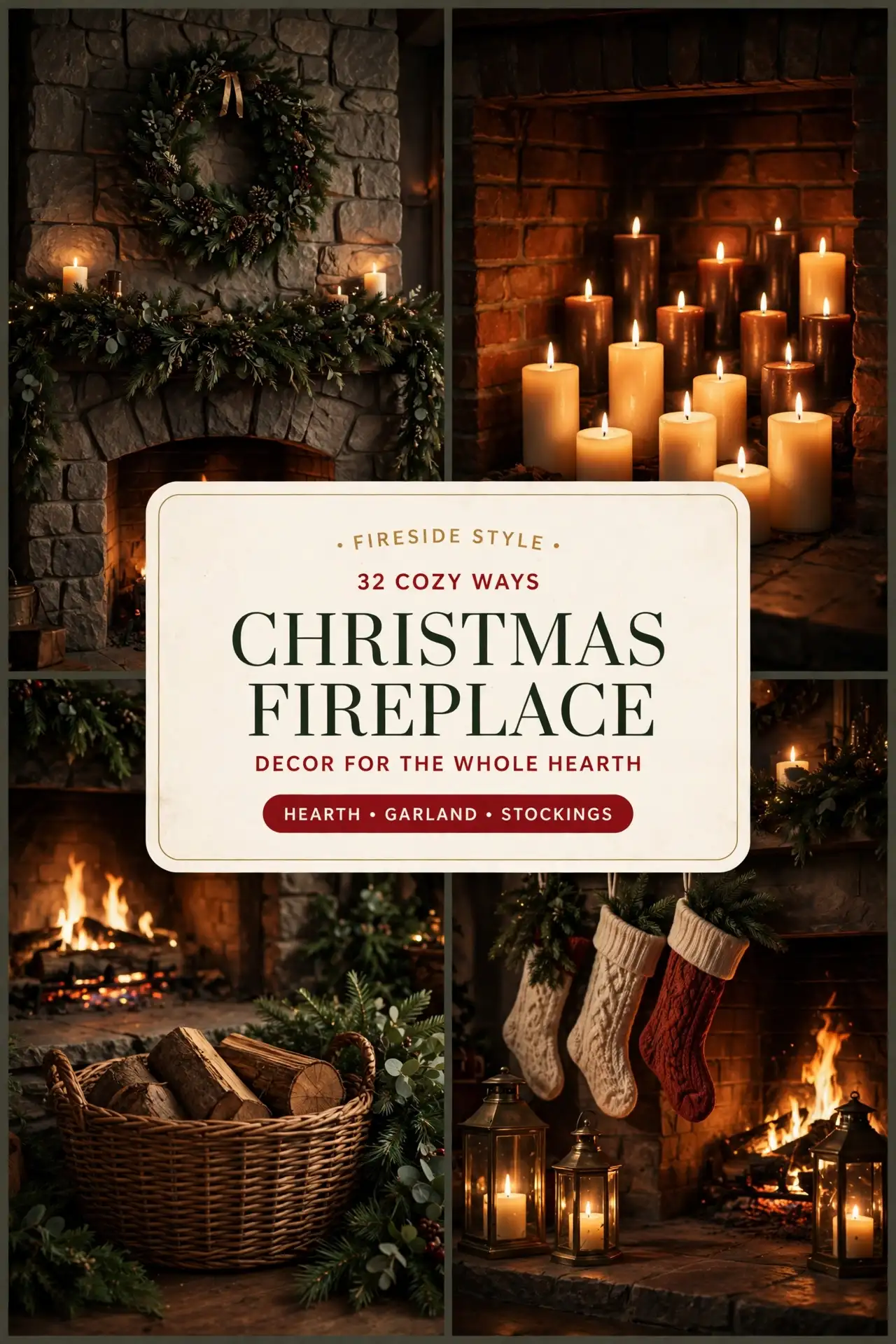 christmas fireplace decor ideas