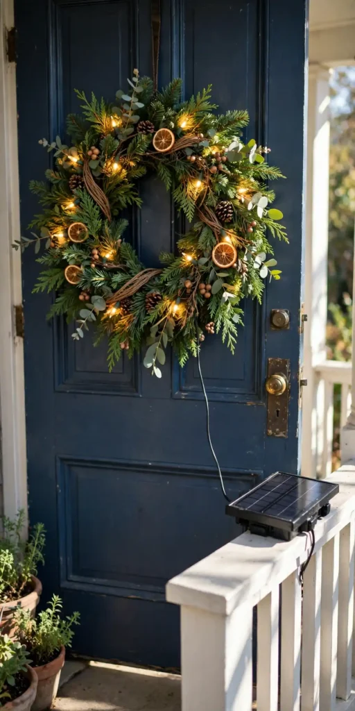 outdoor light up wreath