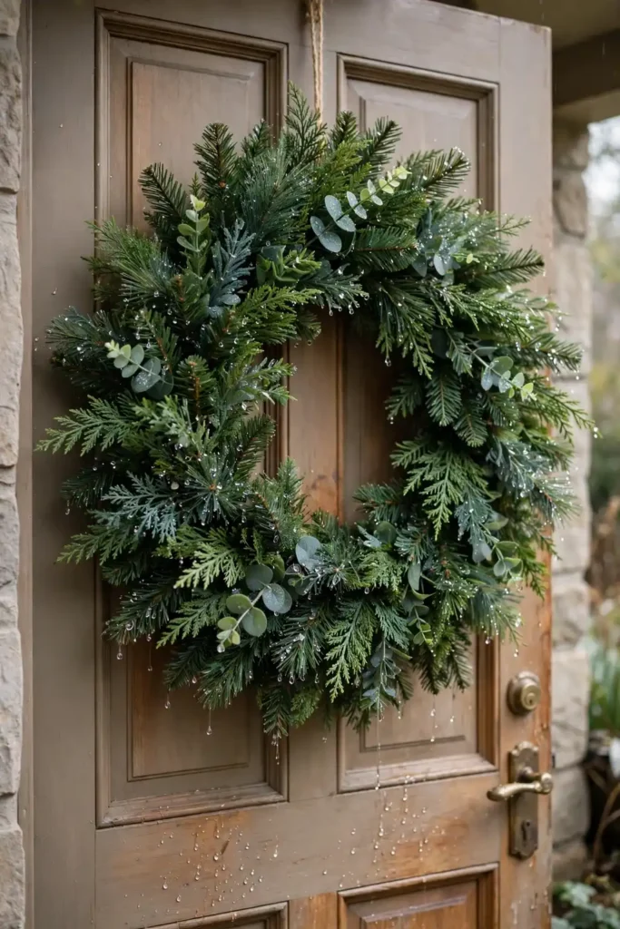 artificial christmas wreaths for front door