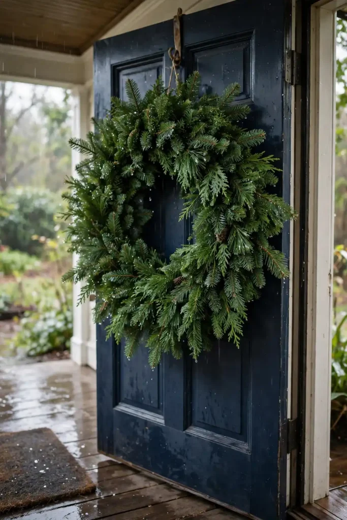 live christmas wreaths for front door