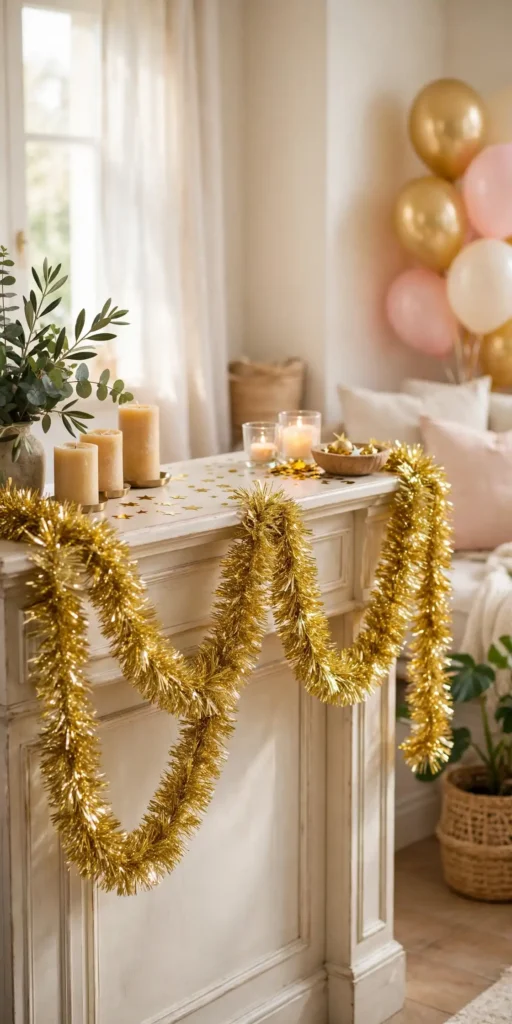 christmas tinsel garland
