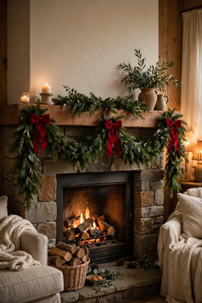 christmas garland for mantle