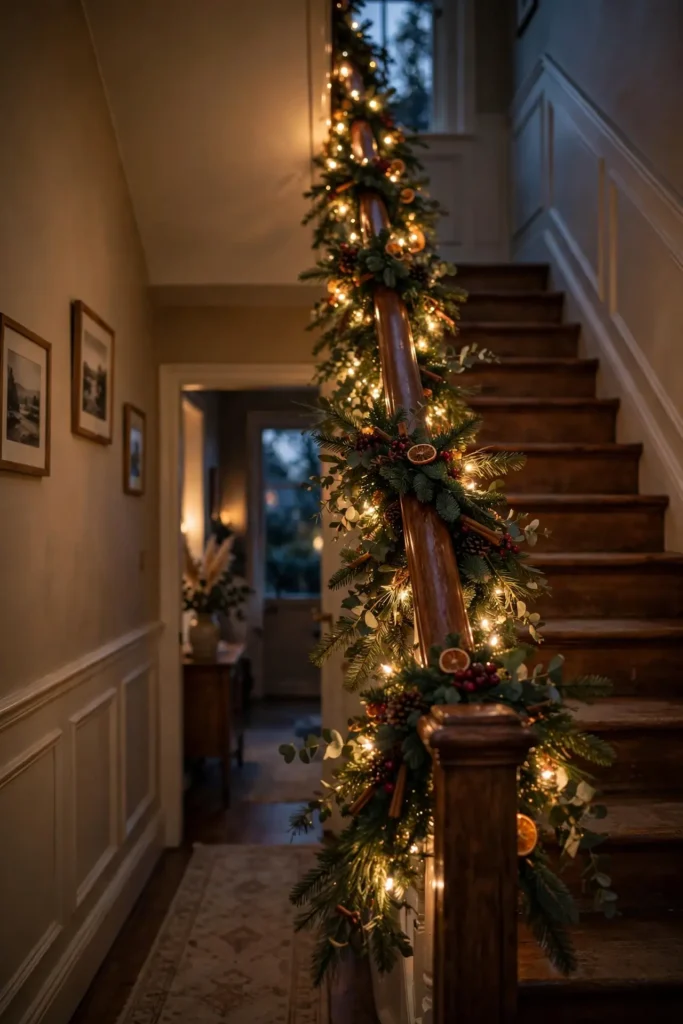 christmas garland for stairs