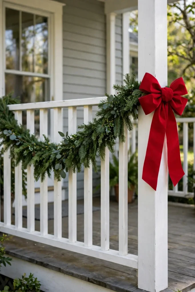 outdoor christmas garland