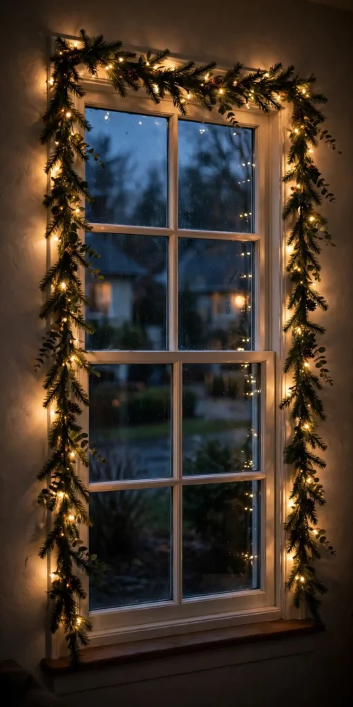 christmas garland with lights