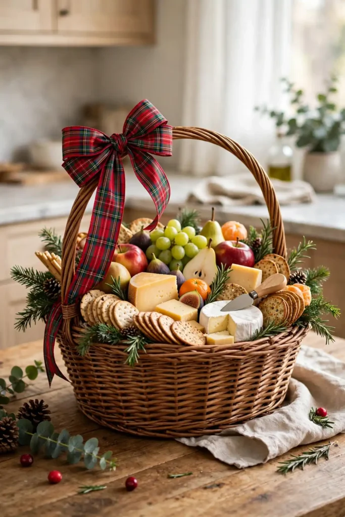gift basket with bow ideas