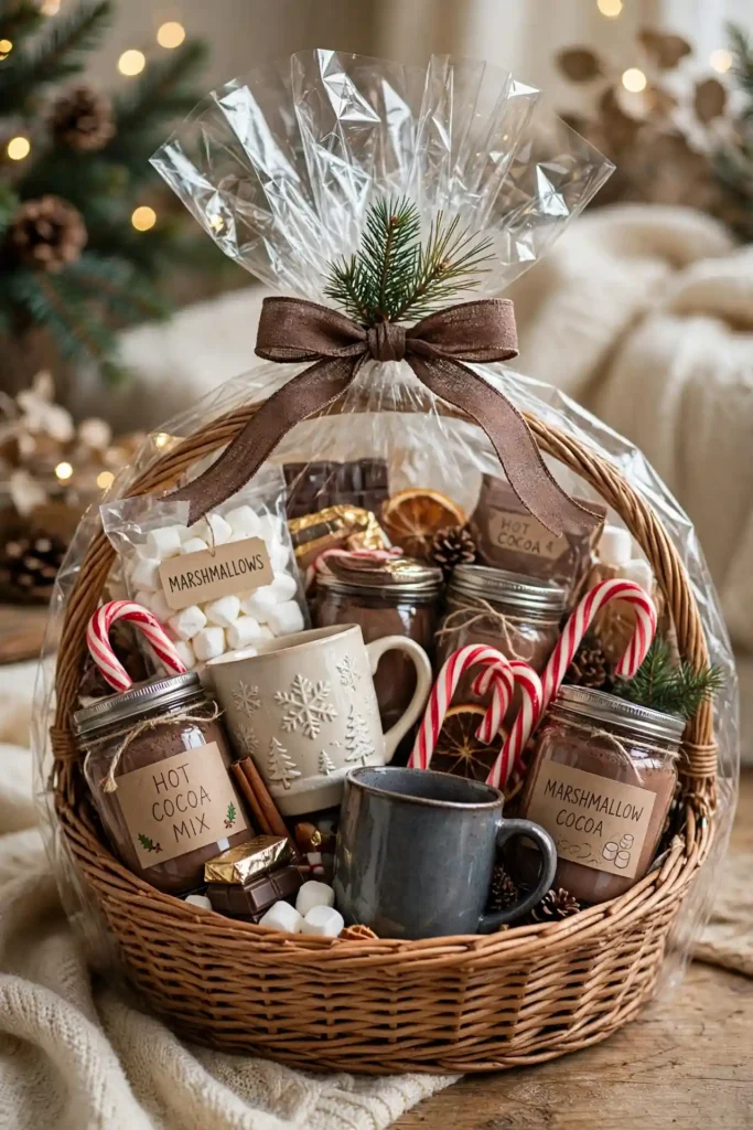 hot chocolate gift basket ideas