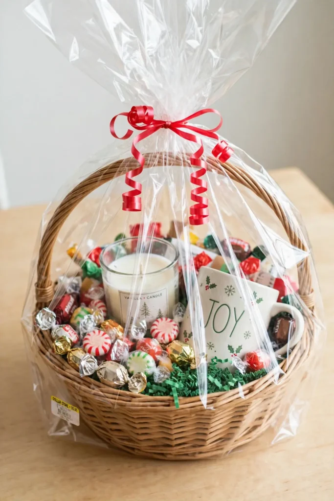 cheap gift basket wrapping ideas