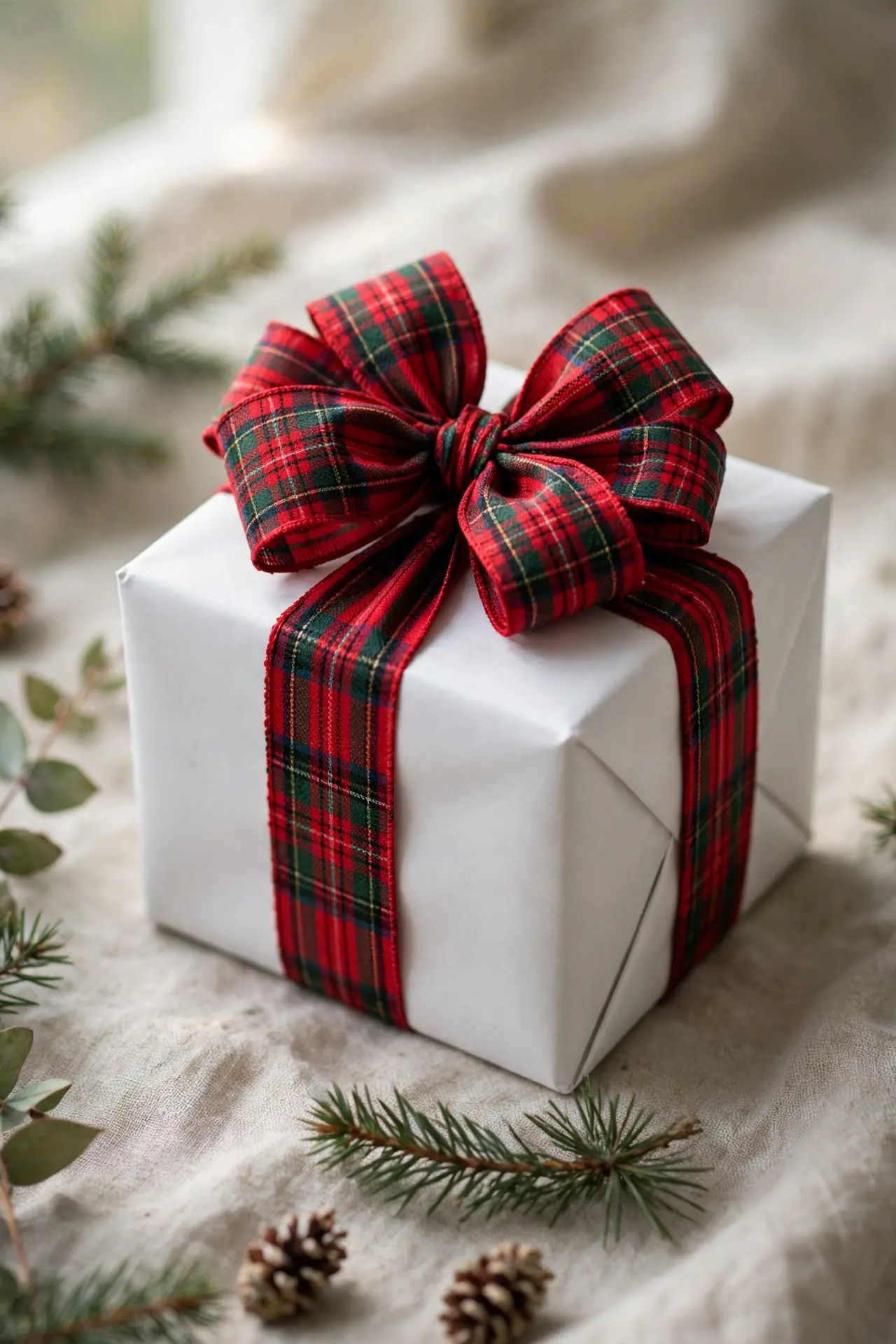 tartan christmas ribbon