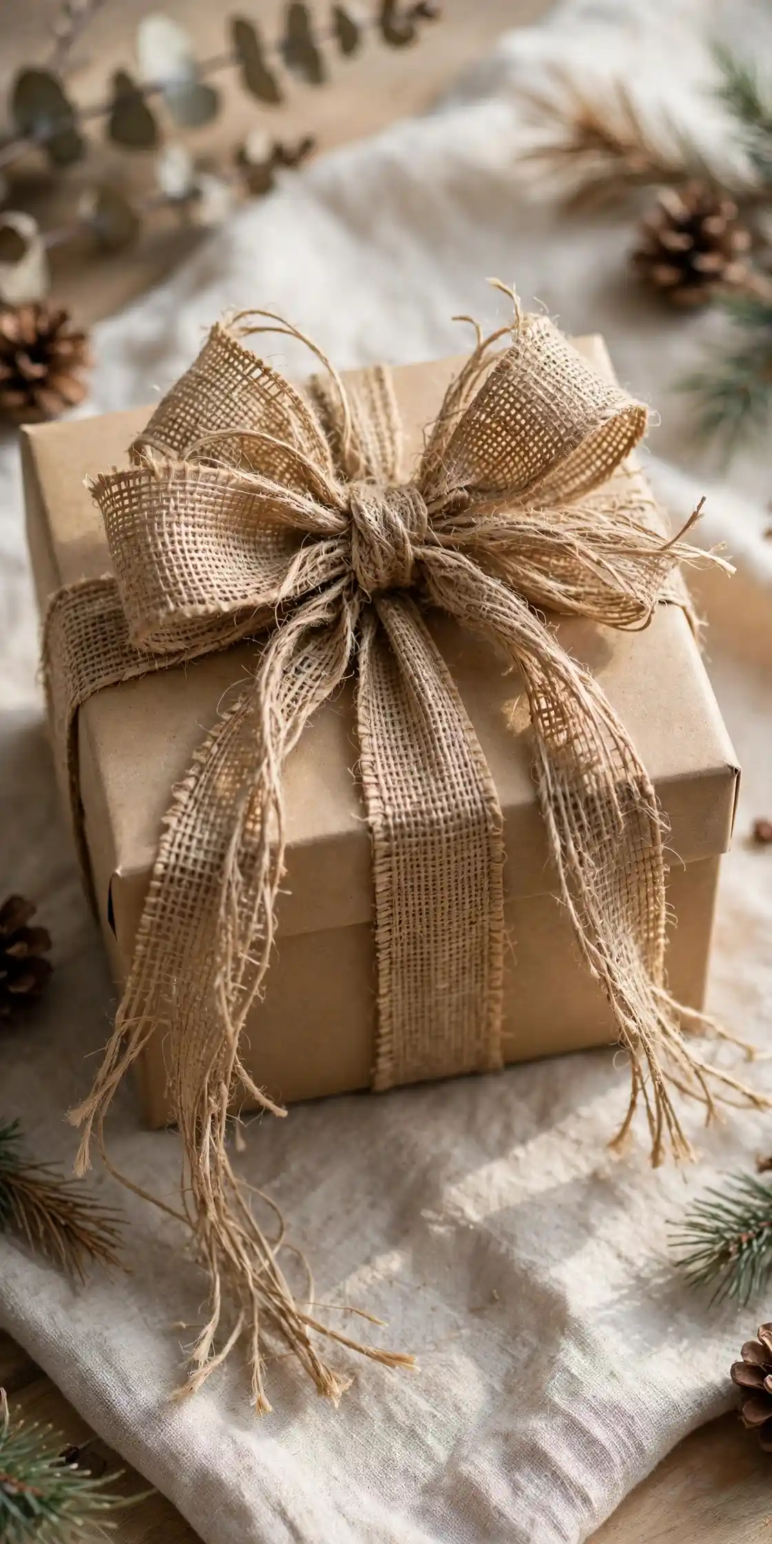 burlap christmas bows