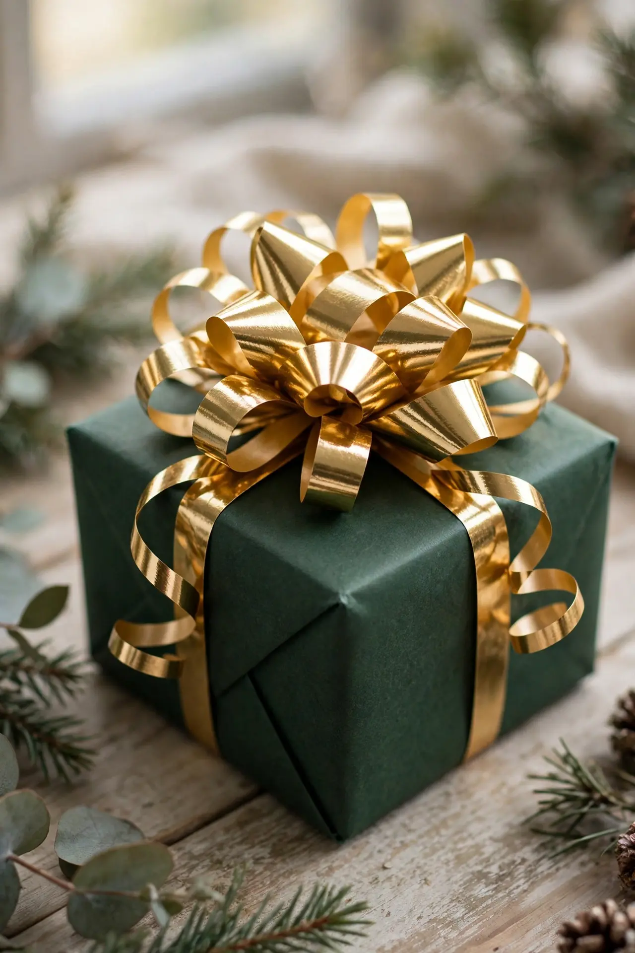 gold christmas bows for presents