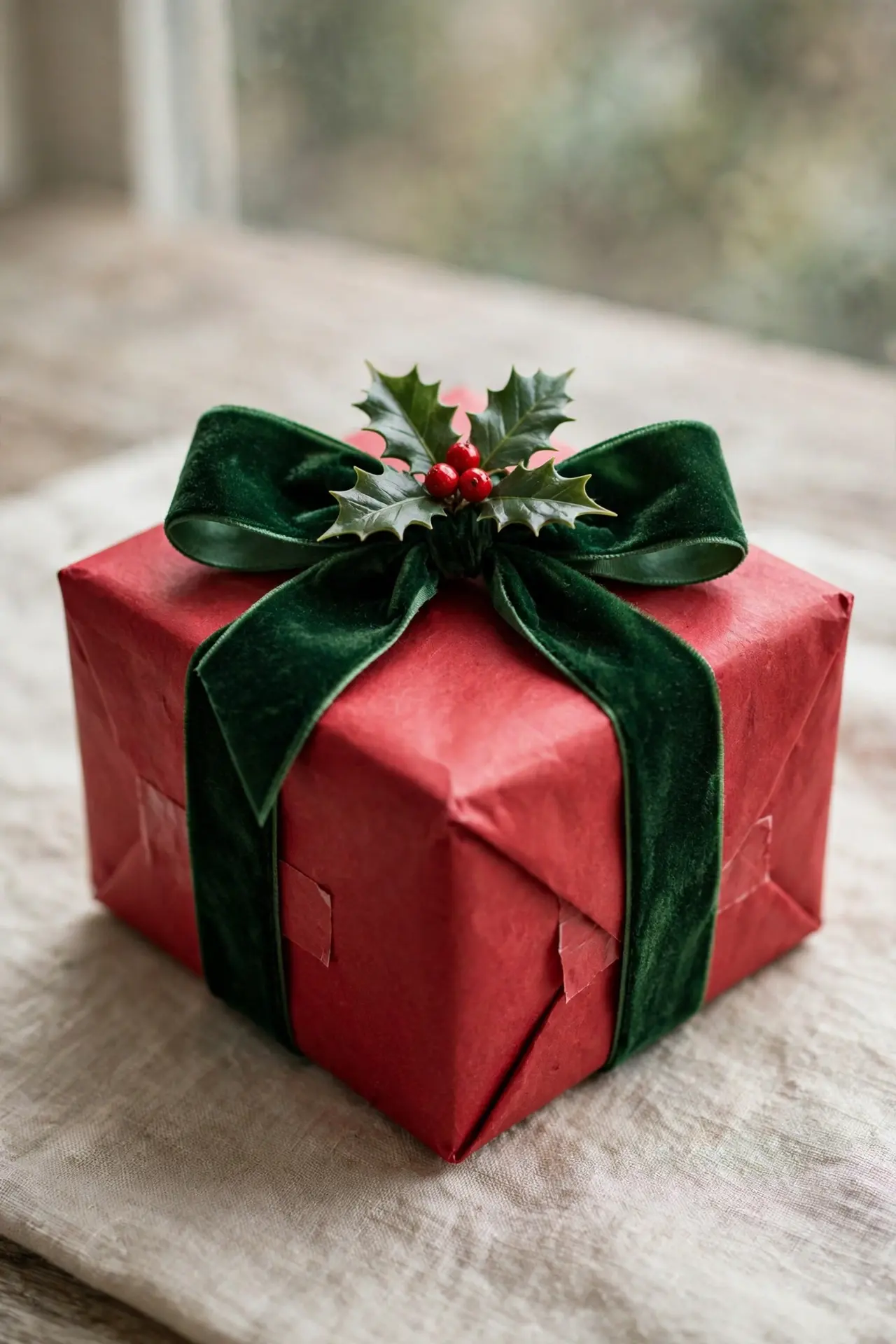 green christmas bows