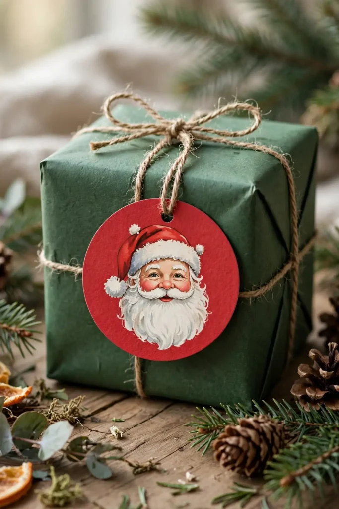 santa claus gift tags