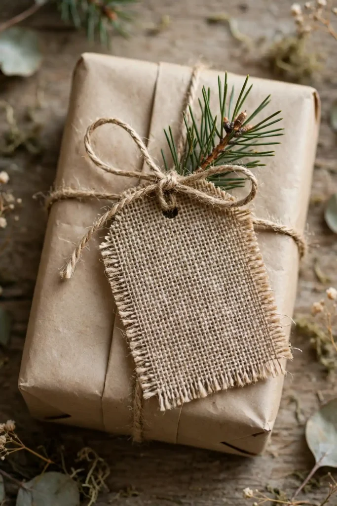 christmas gift tags with string