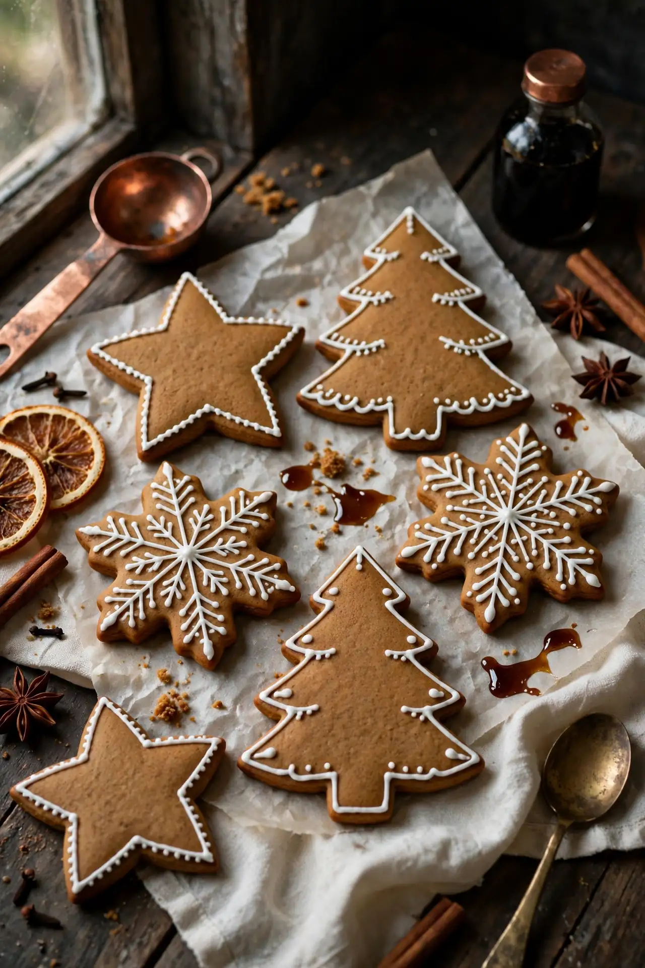 no spread gingerbread cookies for decorating with royal icing