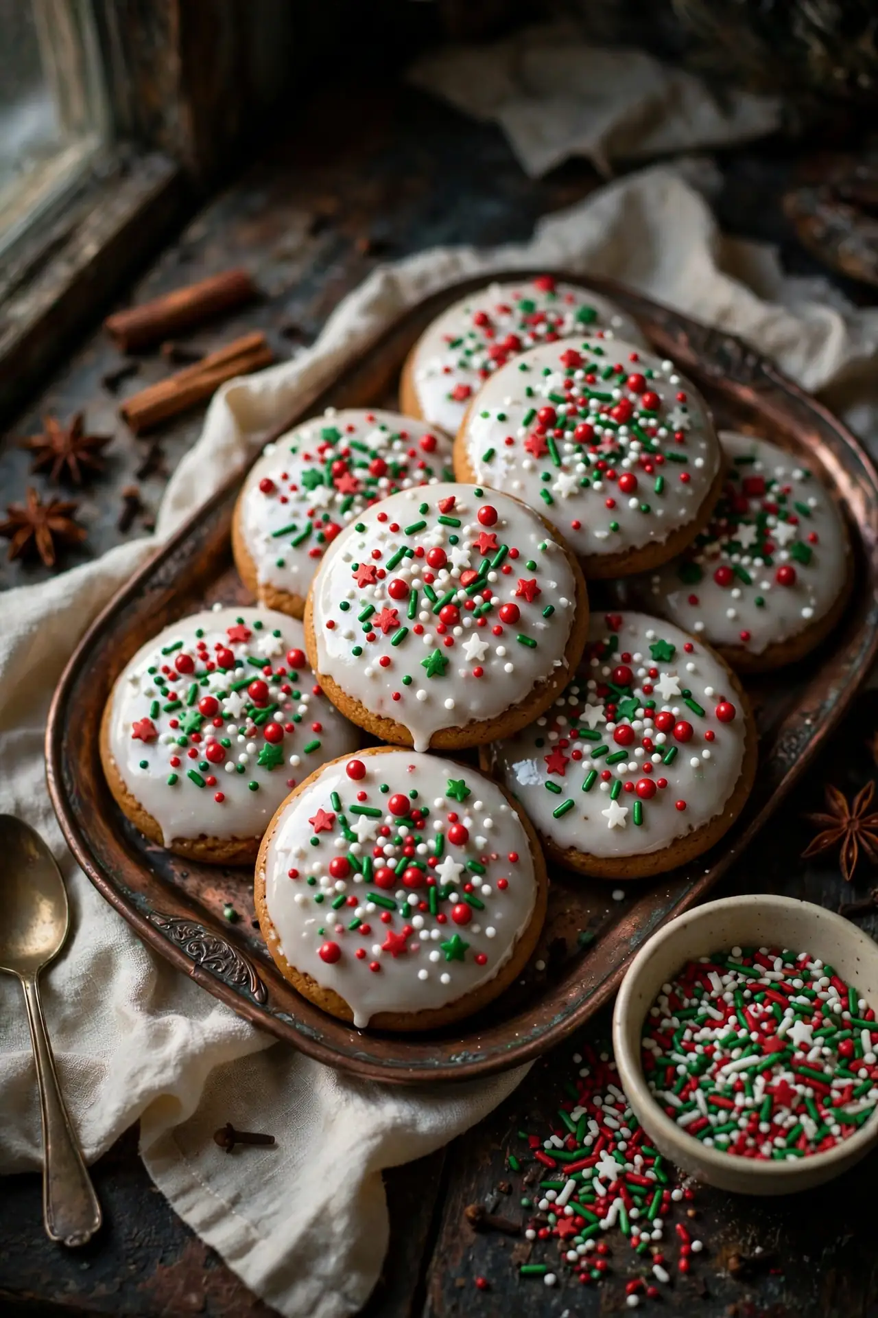 gingerbread cookies with sprinkles and glaze for kids