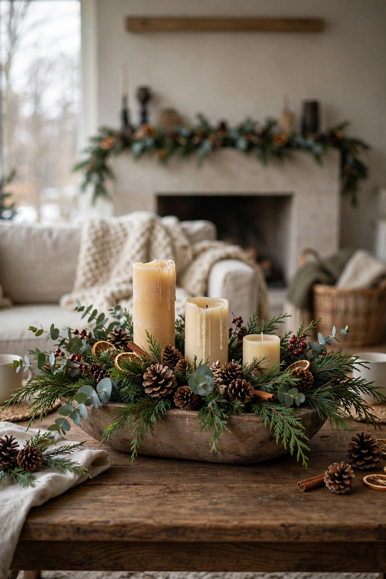 christmas coffee table centerpiece living room