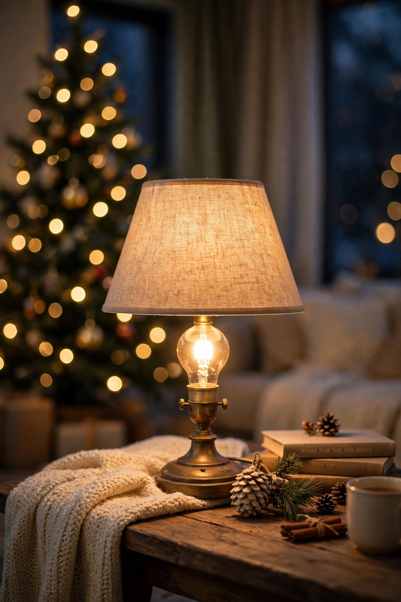 christmas table lamp warm bulb living room