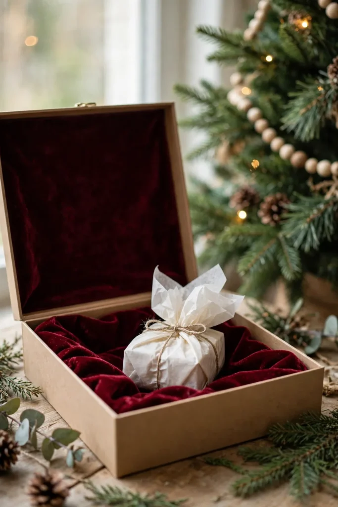 luxury christmas gift wrapping velvet box