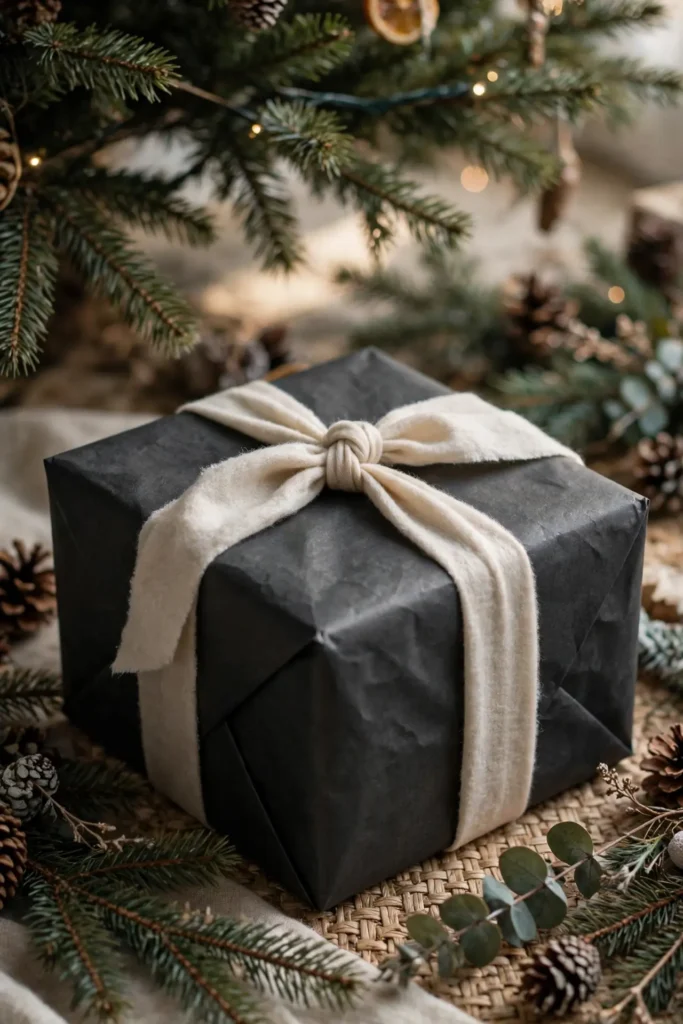 luxury christmas gift wrapping cashmere ribbon