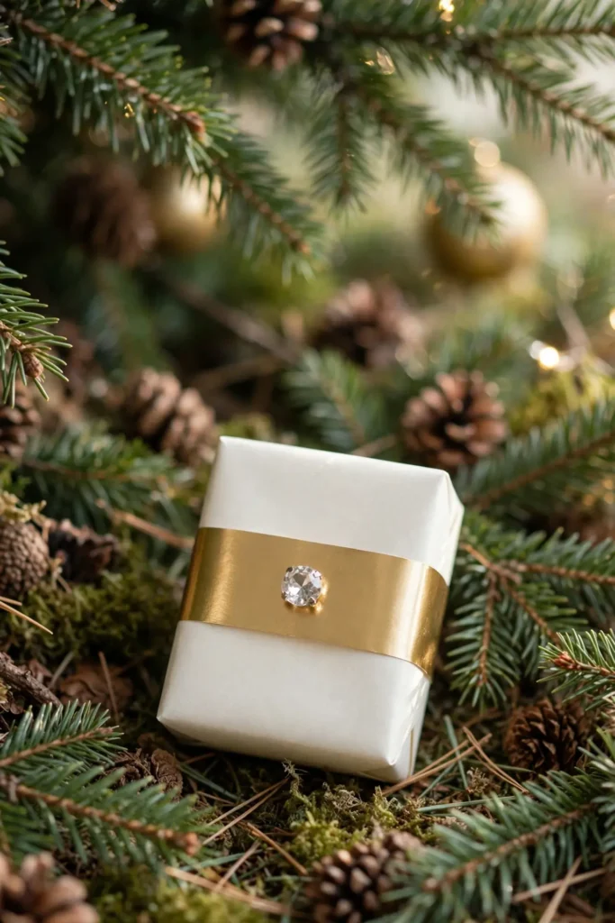luxury christmas gift wrapping gold foil band