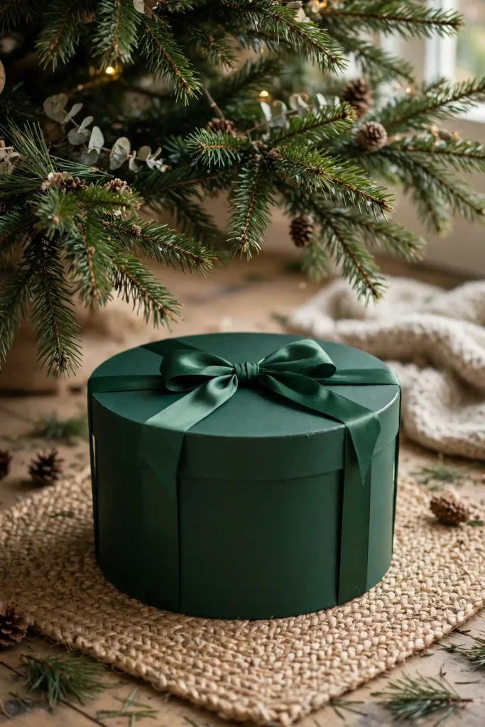luxury christmas gift wrapping hatbox