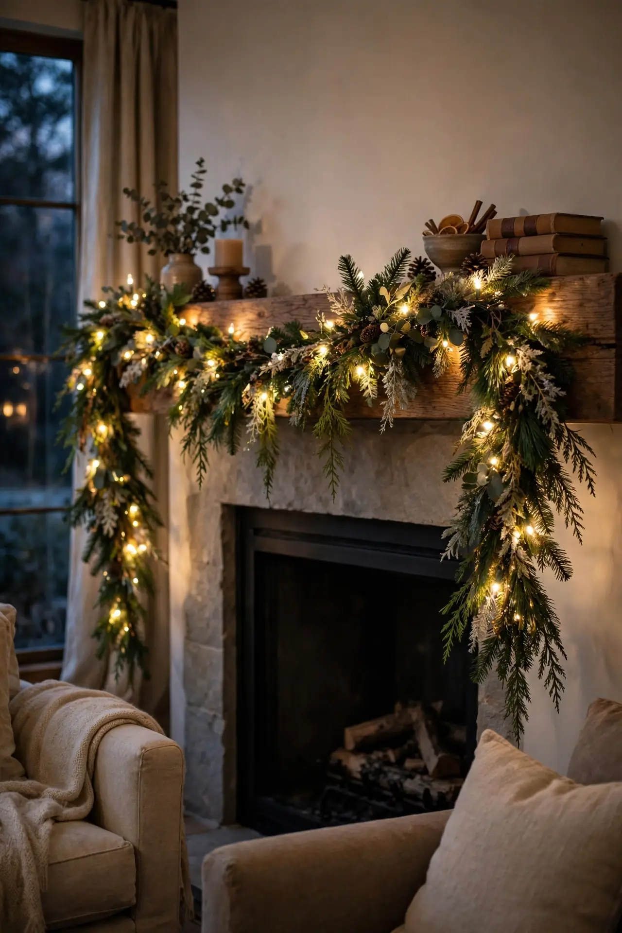 mantel christmas garland