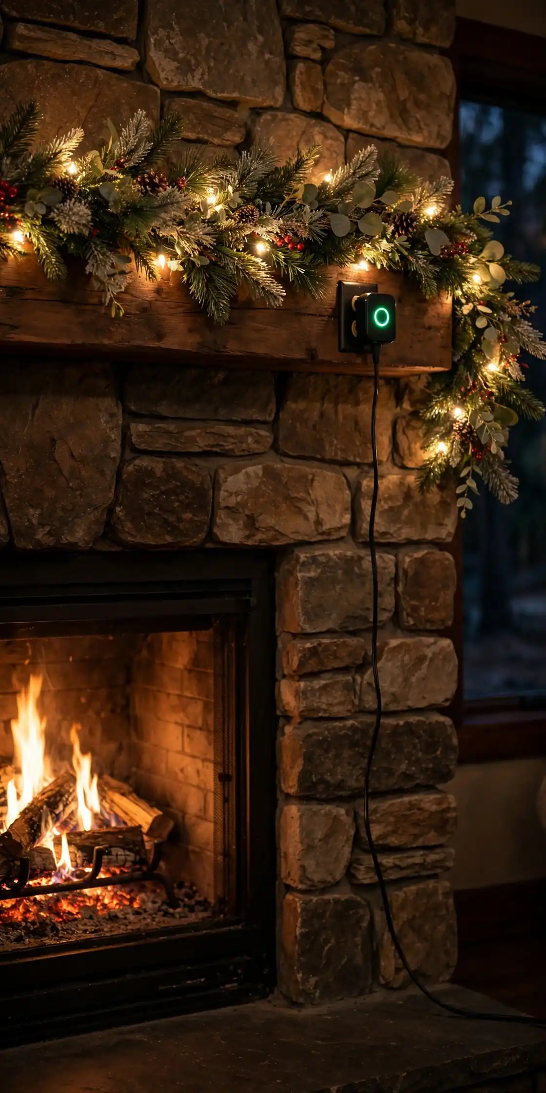 pre lit garland for mantle