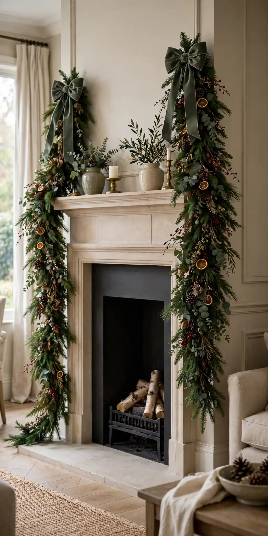 garland for mantle christmas