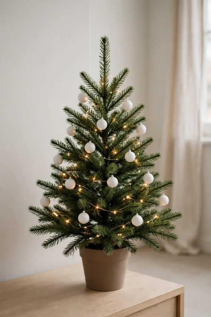 minimalist christmas tree ornaments all white matte baubles