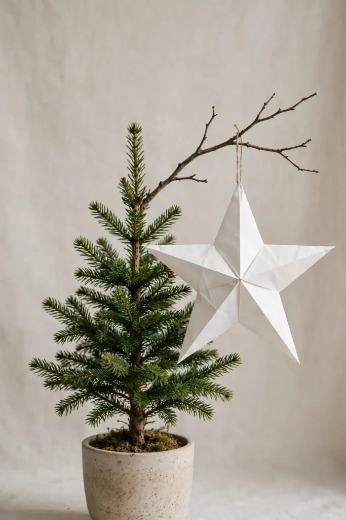 minimalist christmas tree topper oversized paper star