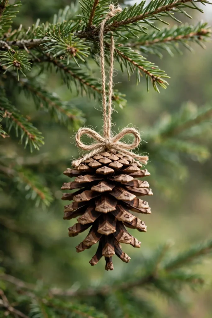 natural pinecone ornaments