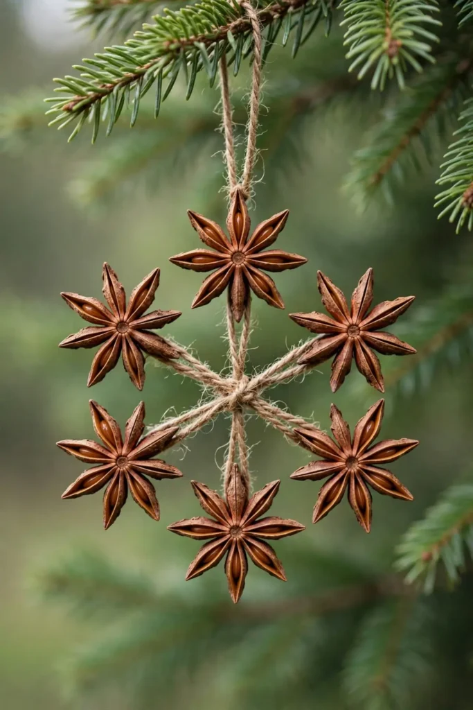 rustic natural christmas tree decorations