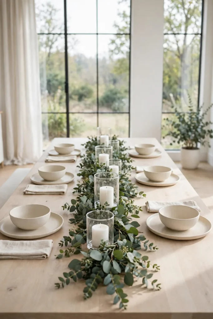 neutral christmas centerpiece