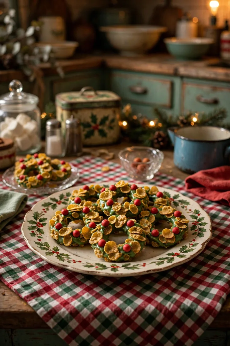 cornflake christmas wreath cookies