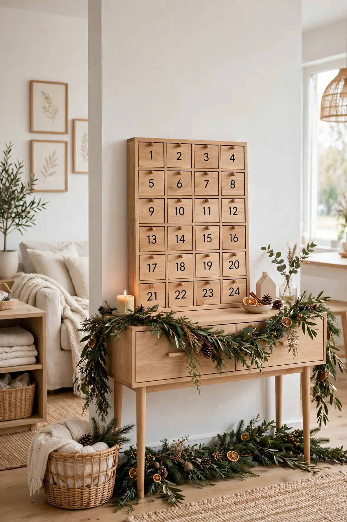 advent calendar display console christmas