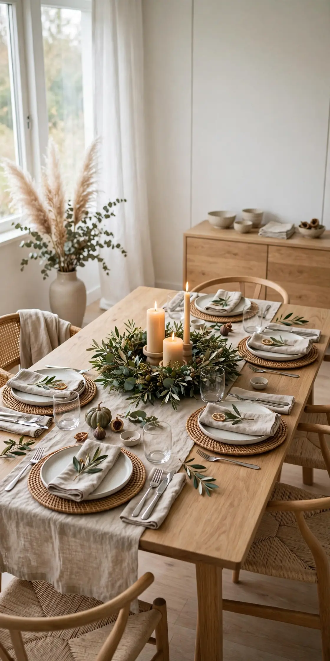 A Dining Table That Stays Dressed christmas table setting decor all season