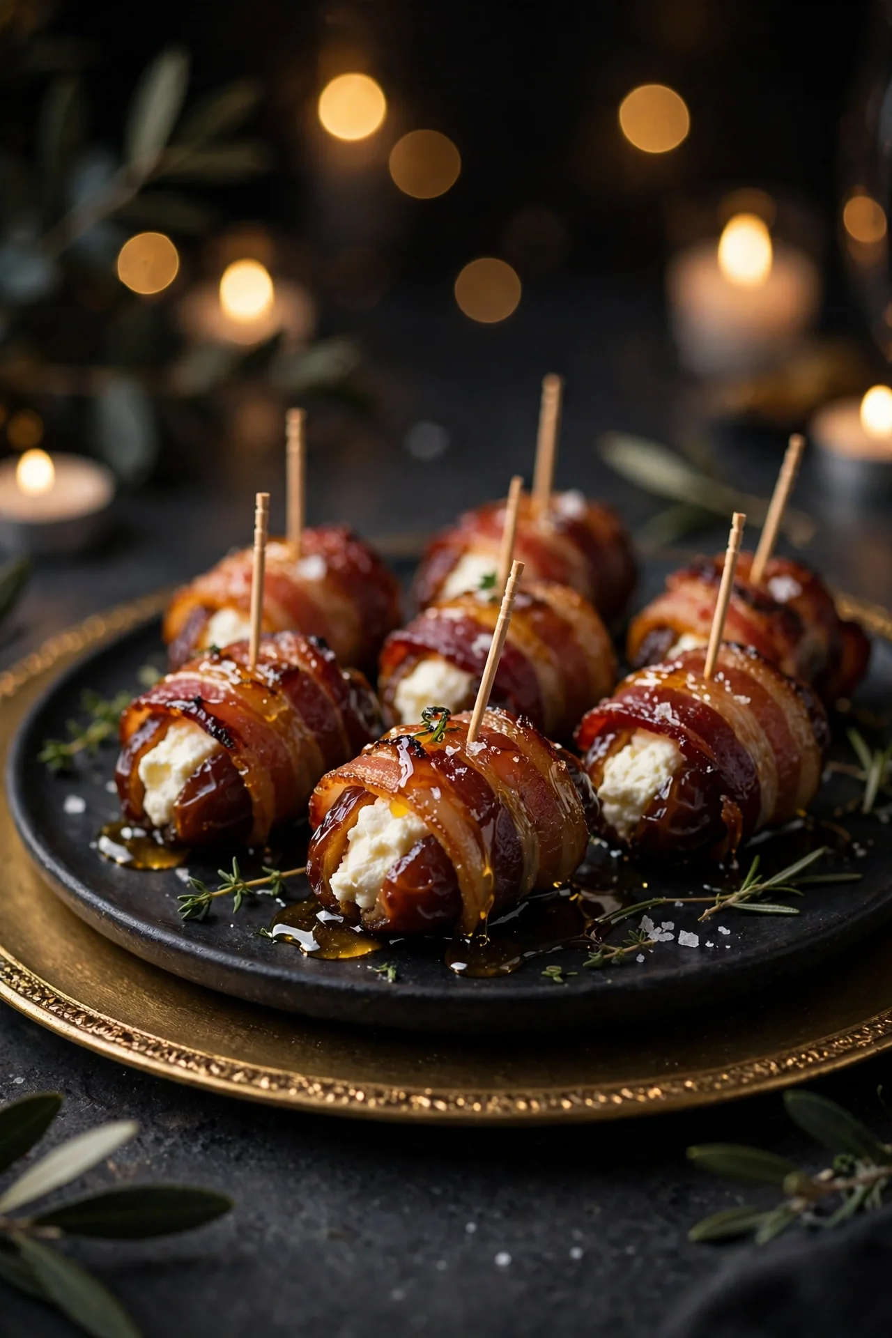 bacon wrapped dates goat cheese appetizer