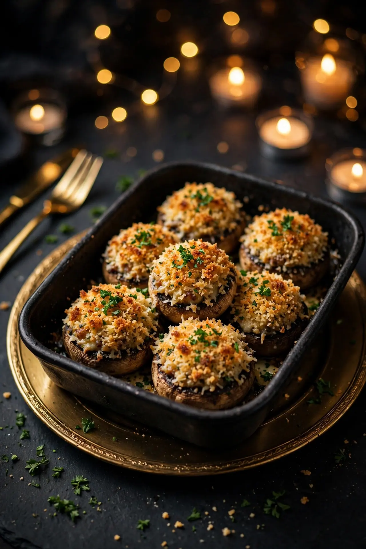 stuffed mushrooms parmesan herb appetizer