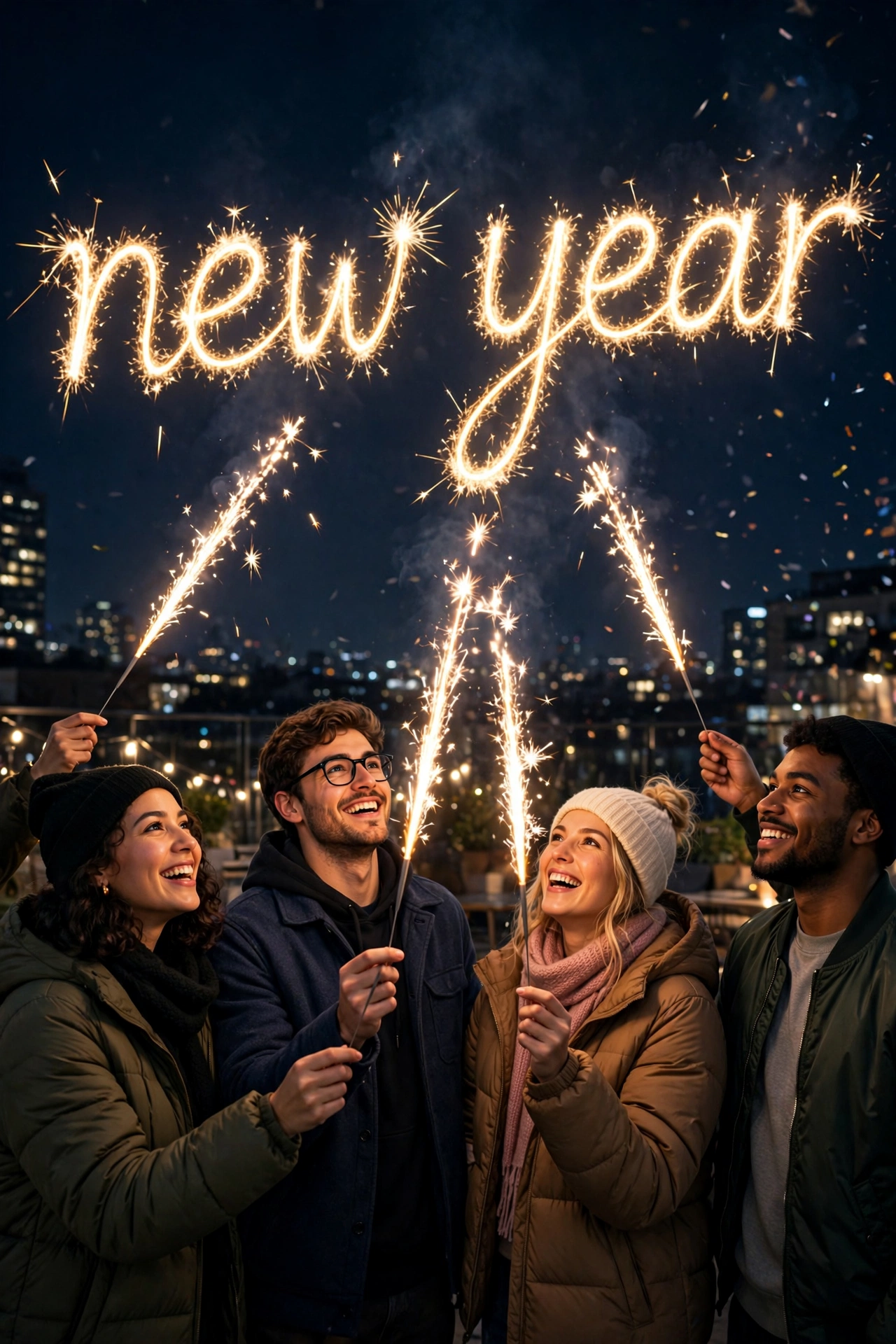 sparkler send off photo moment new years eve night