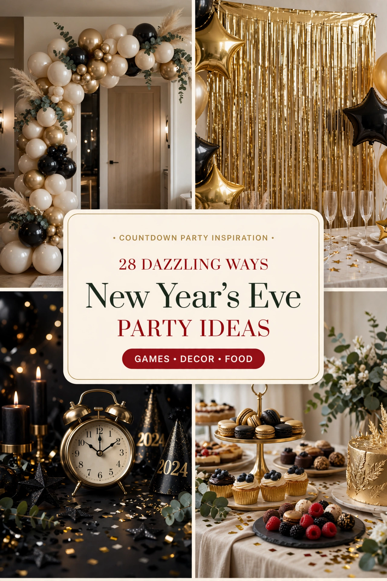 new year's eve party ideas collage 28 dazzling ways