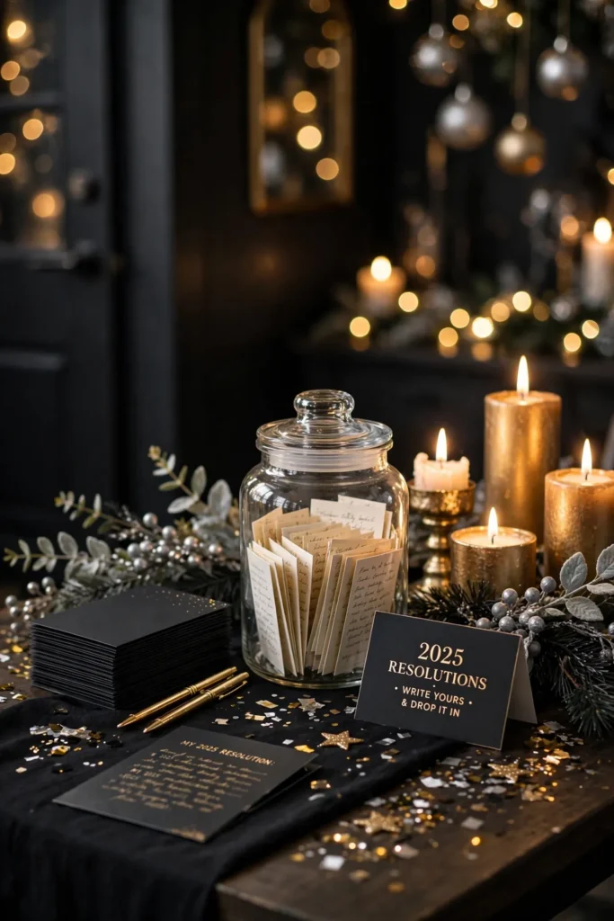 resolution cards jar new years eve station