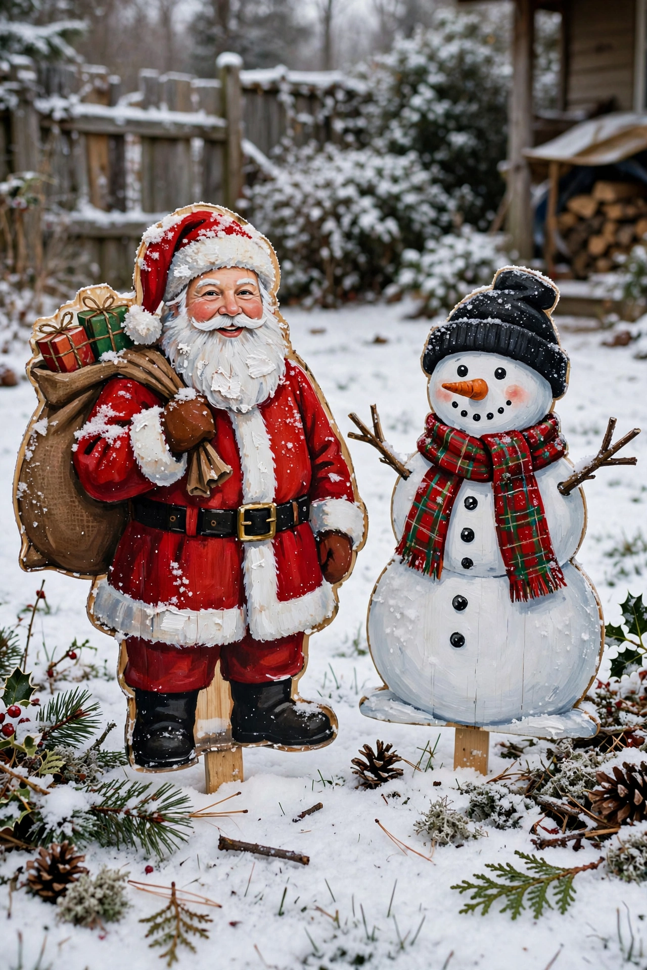 wooden christmas yard cutouts diy outdoor