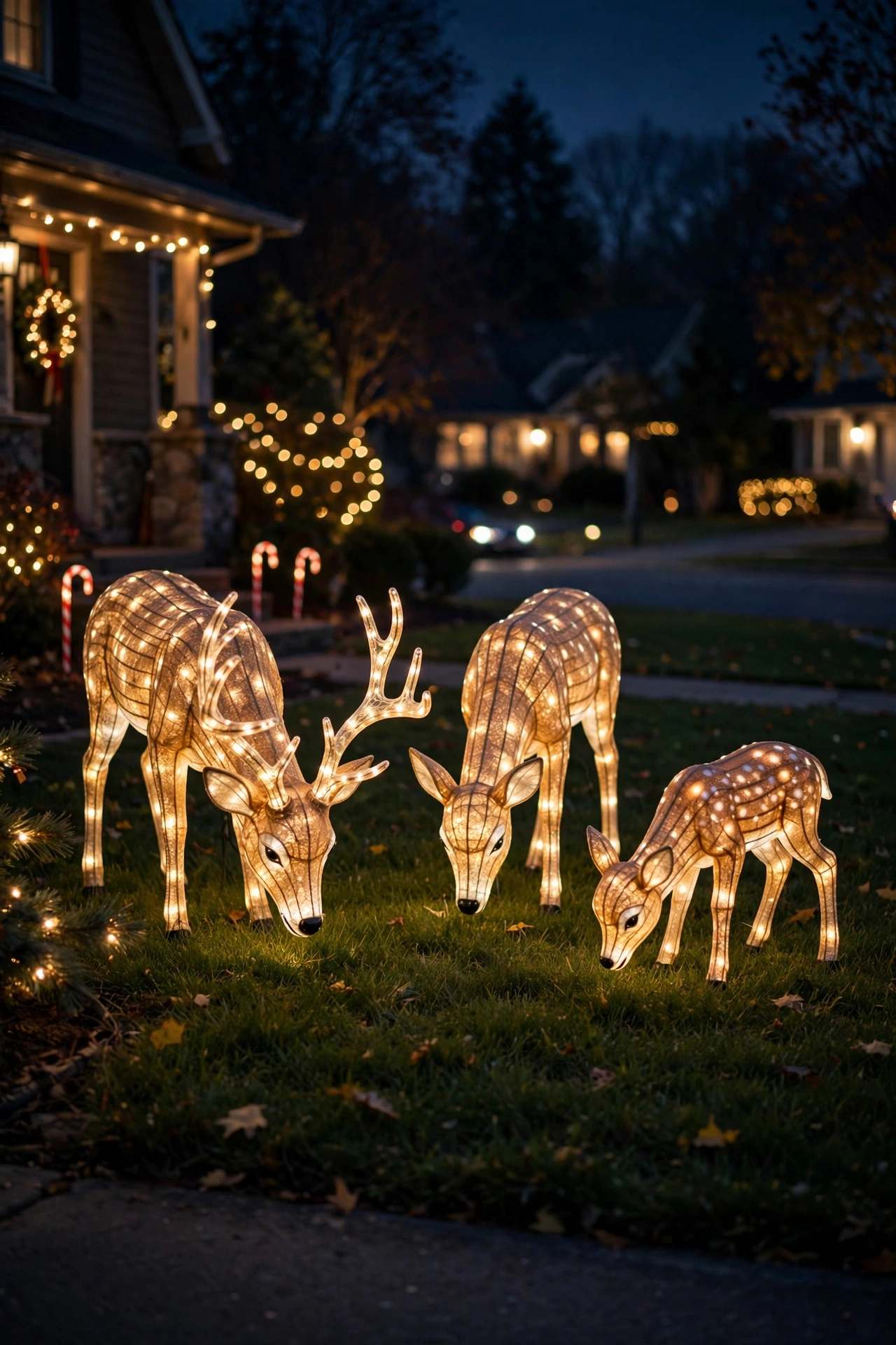 lighted christmas deer yard decor outdoor