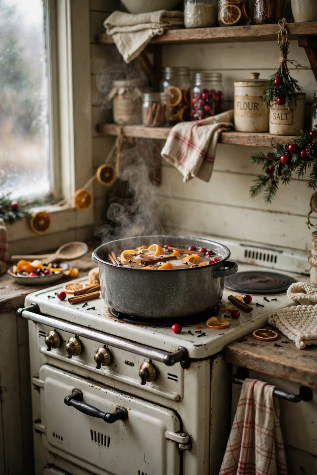 stovetop simmer pot christmas spices orange cinnamon